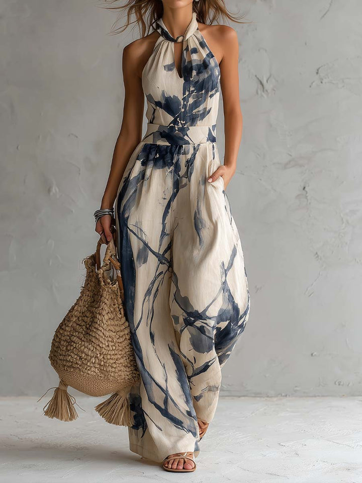MARCELLA | HALTER WIDE-LEG JUMPSUIT