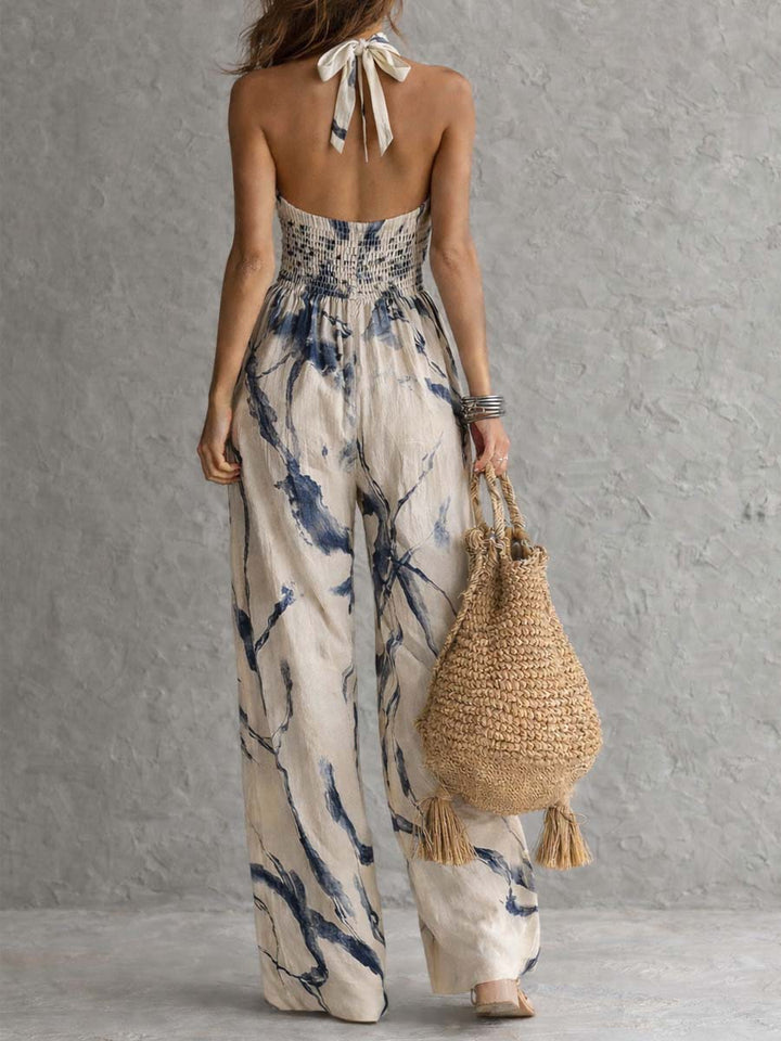 MARCELLA | HALTER WIDE-LEG JUMPSUIT