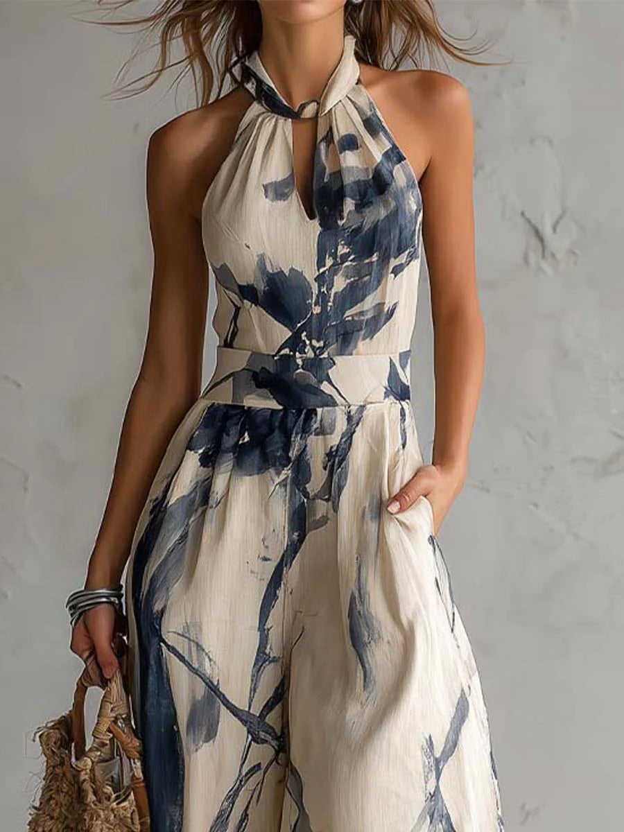 MARCELLA | HALTER WIDE-LEG JUMPSUIT