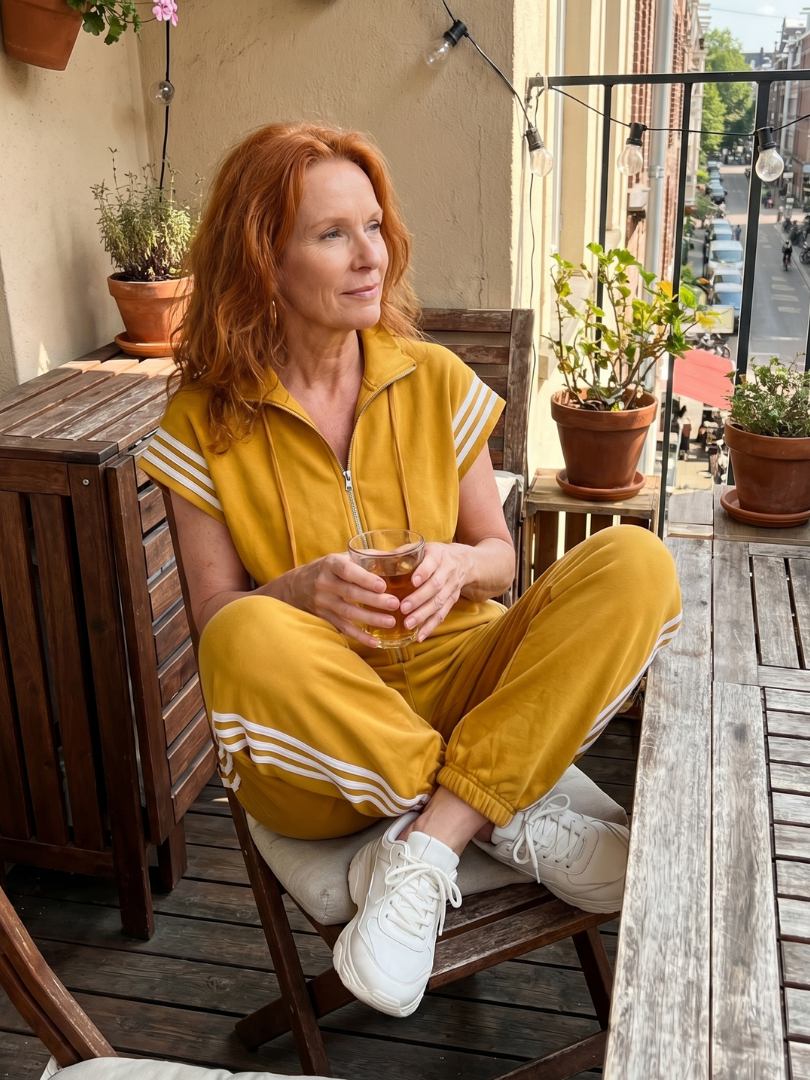 Lark | Zip Front Stripe Panel Jumpsuit