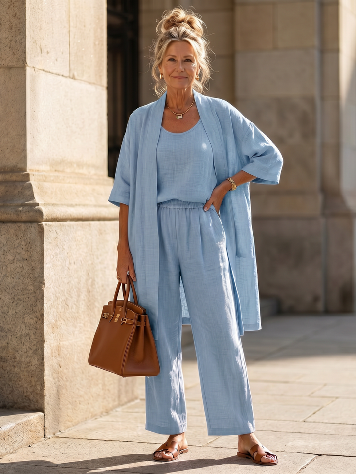 Yael | Three Piece Relaxed Top Pant Set