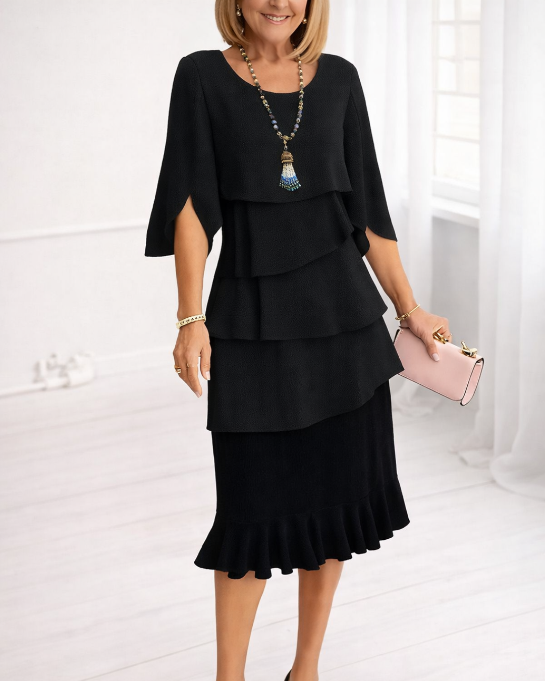 Patricia | Elegant Comfort Ruffle Dress