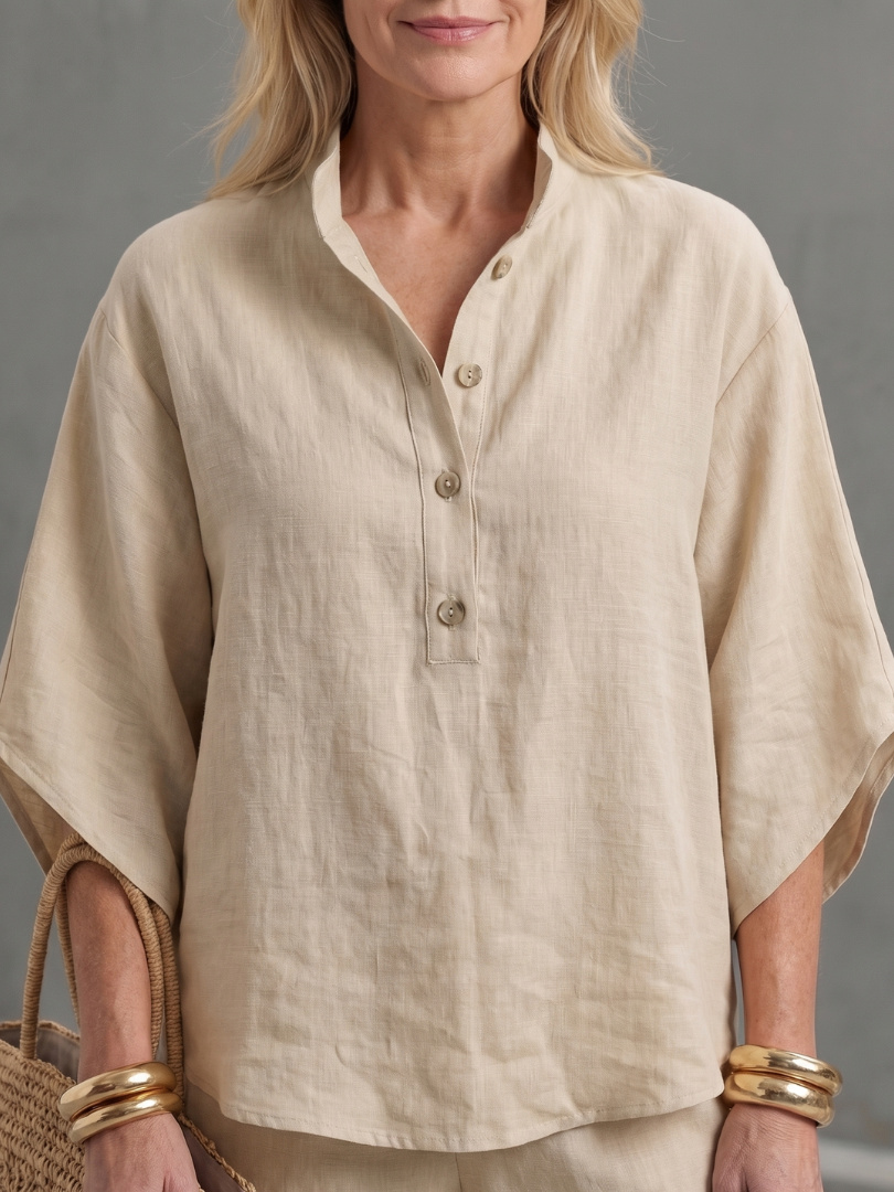 Amity | Button Front Relaxed Tunic Trouser Set