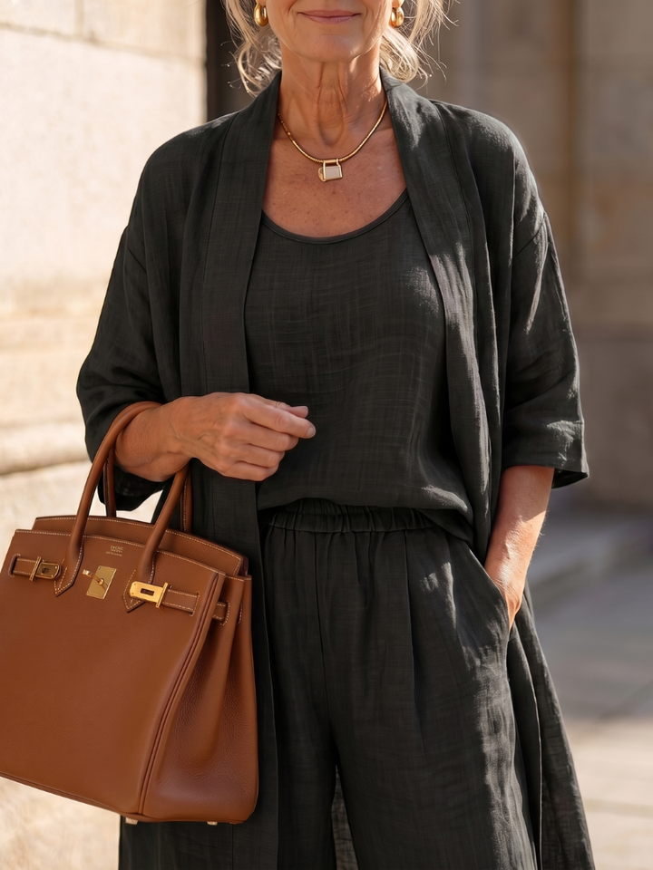 Yael | Three Piece Relaxed Top Pant Set