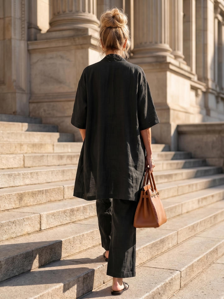 Yael | Three Piece Relaxed Top Pant Set