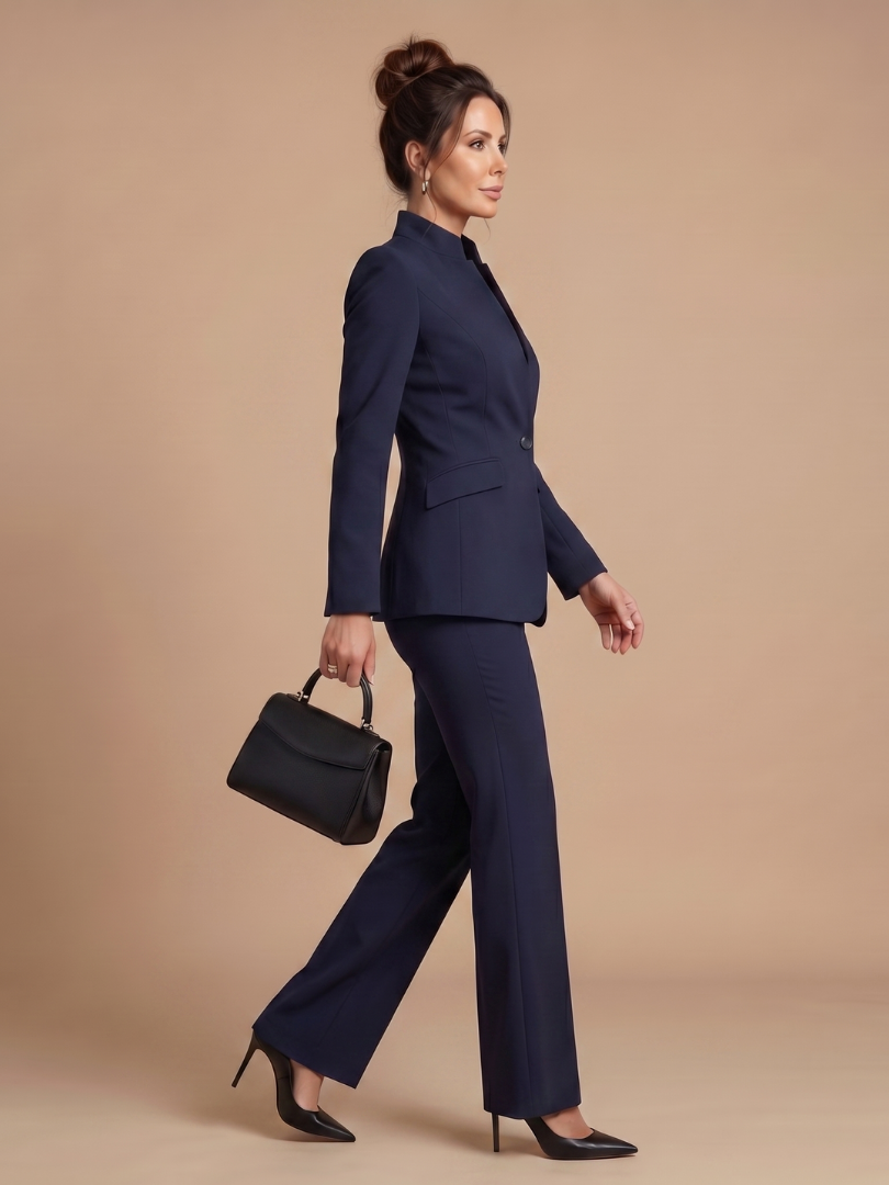 Delta | Structured Stand Collar Tailored Suit