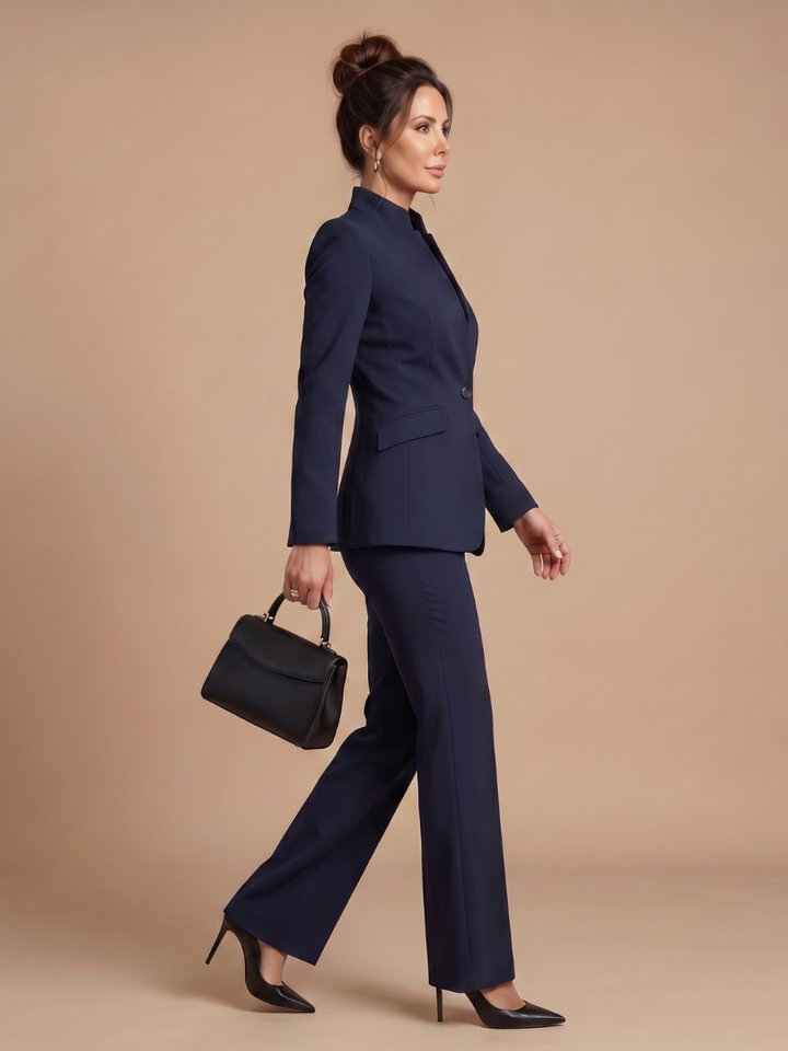Delta | Structured Stand Collar Tailored Suit
