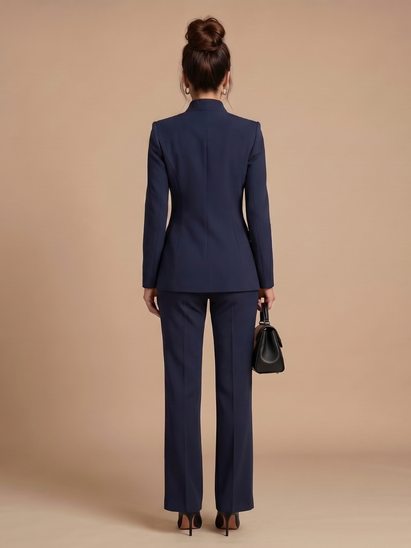 Delta | Structured Stand Collar Tailored Suit