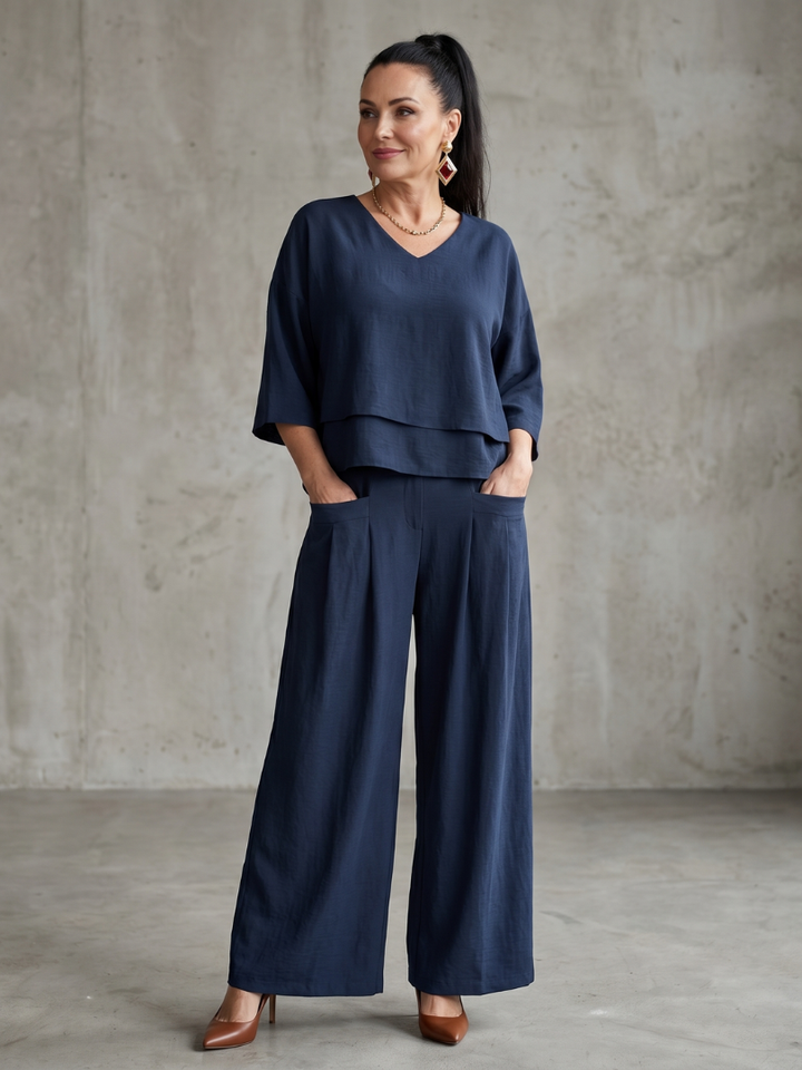 River | Layered Top Wide Leg Set