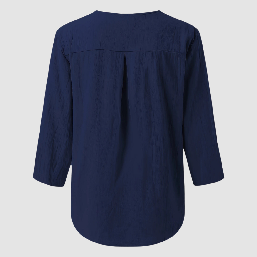Melisa™ Casual Cotton & Linen Blouse