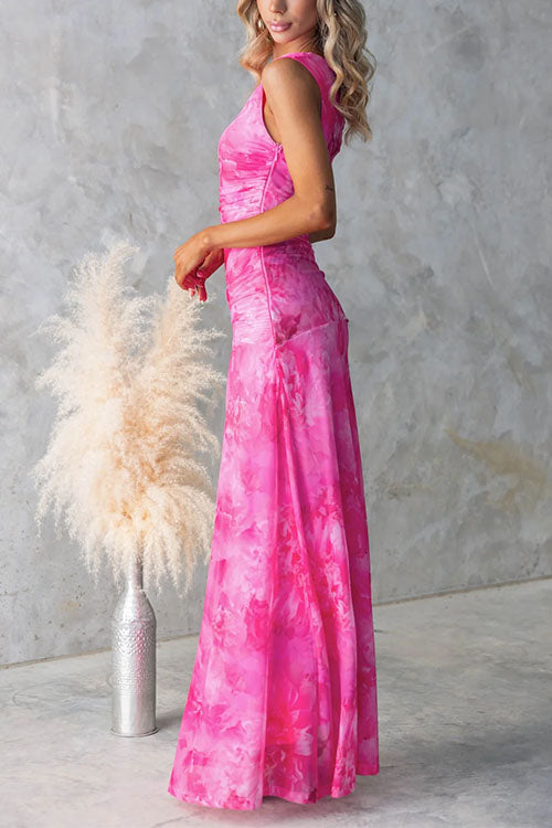 Diana | Elegant Printed Maxi Dress