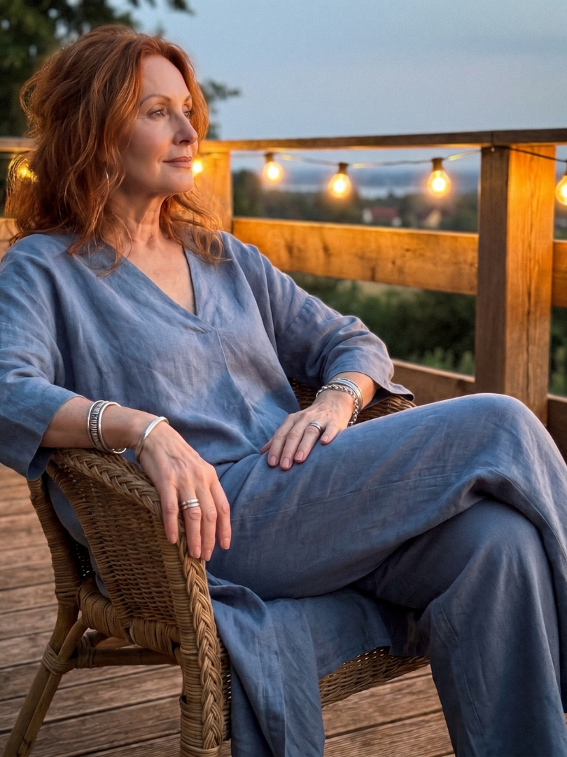 Onyx | Loose Tunic Top Wide Leg Pant Set