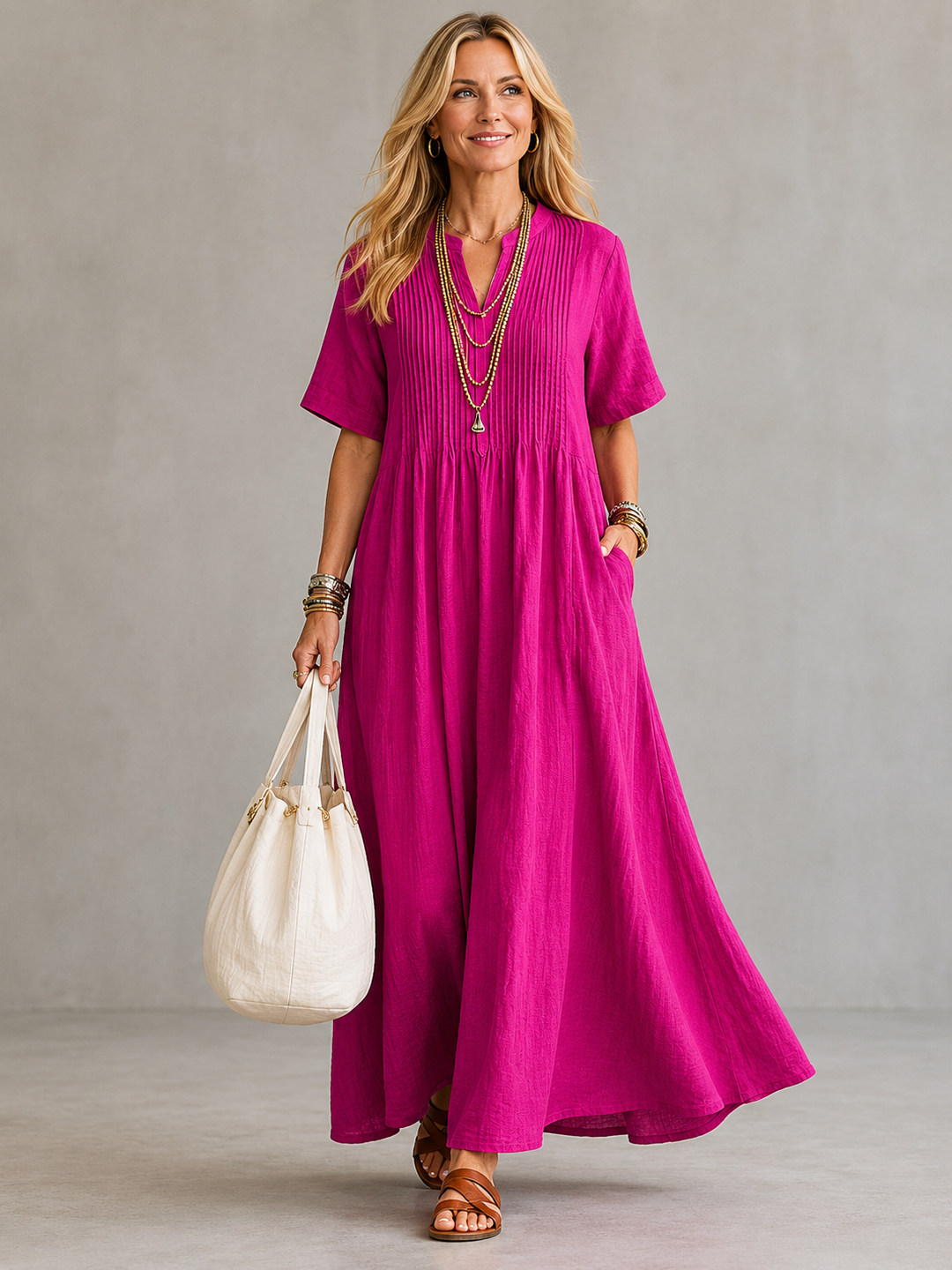 Nathalia™ | Pleated Dress
