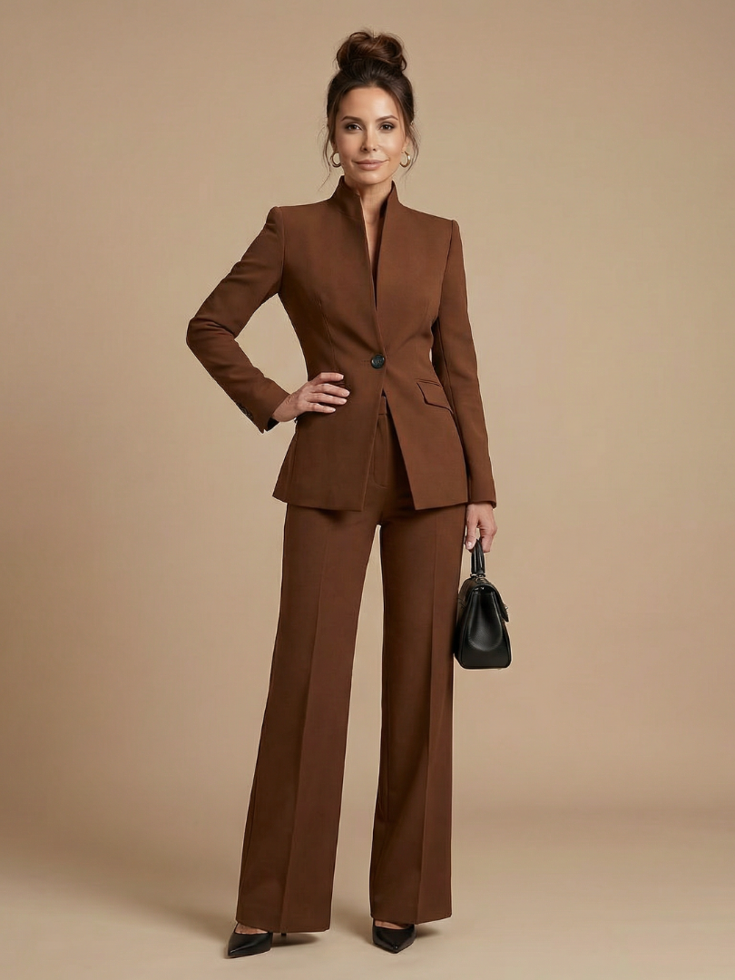 Delta | Structured Stand Collar Tailored Suit