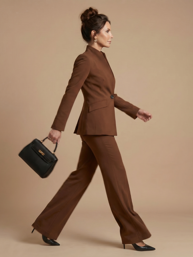 Delta | Structured Stand Collar Tailored Suit