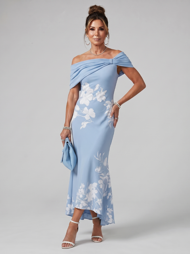 Cosma | Off Shoulder Midi Dress