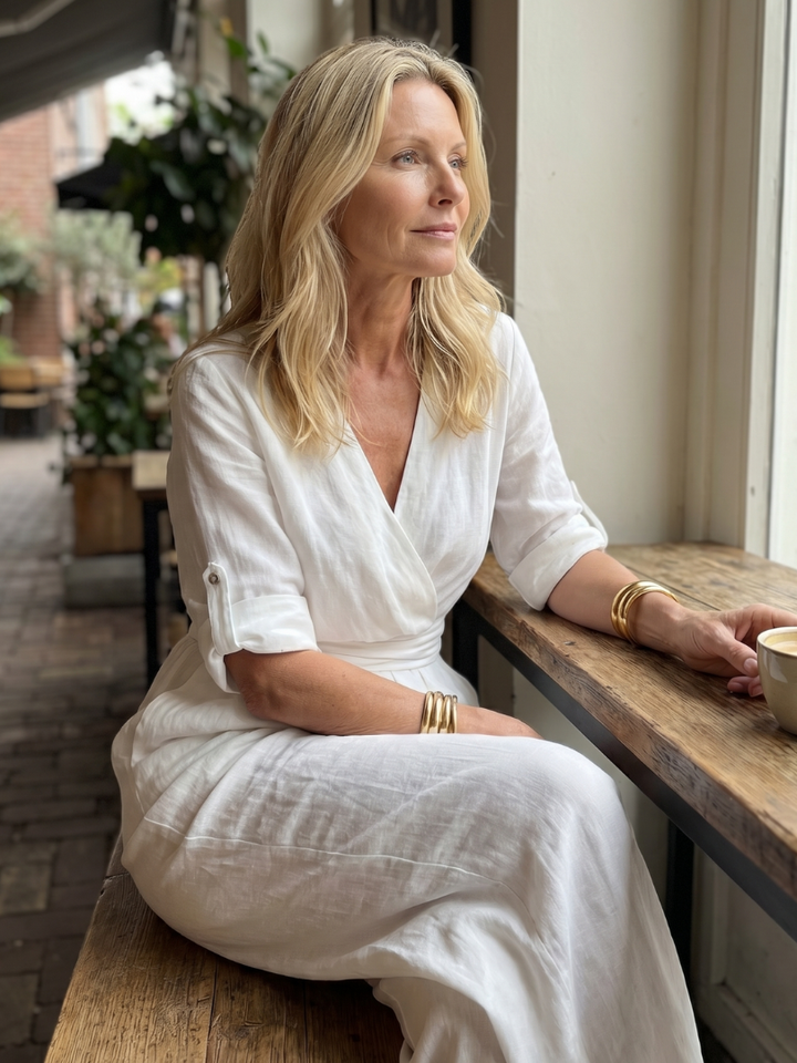 Wanda | Cross Front Wide Leg Jumpsuit