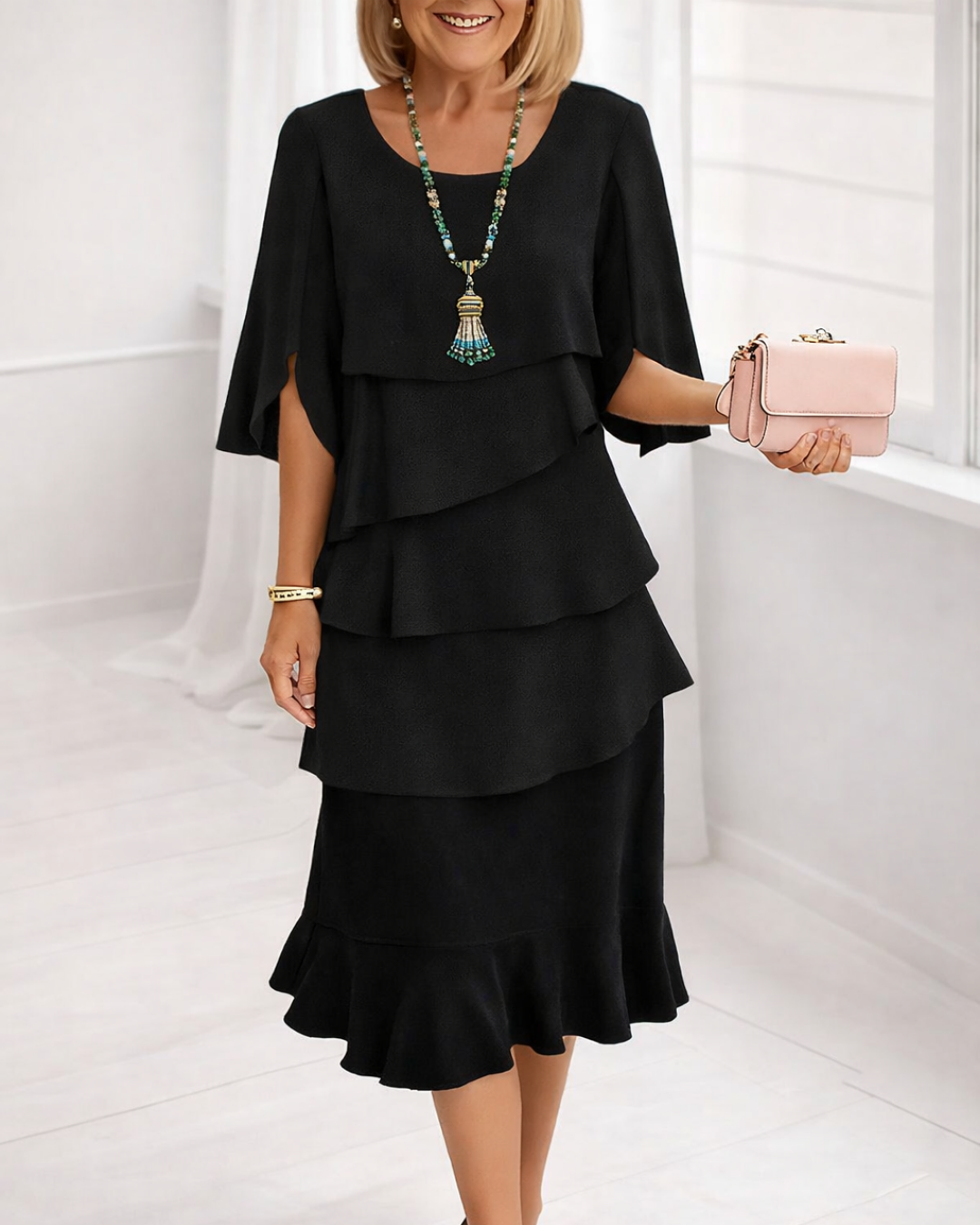 Patricia | Elegant Comfort Ruffle Dress