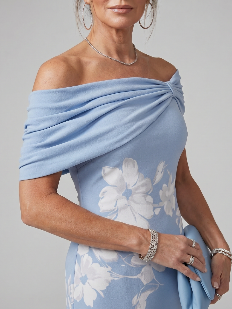 Cosma | Off Shoulder Midi Dress