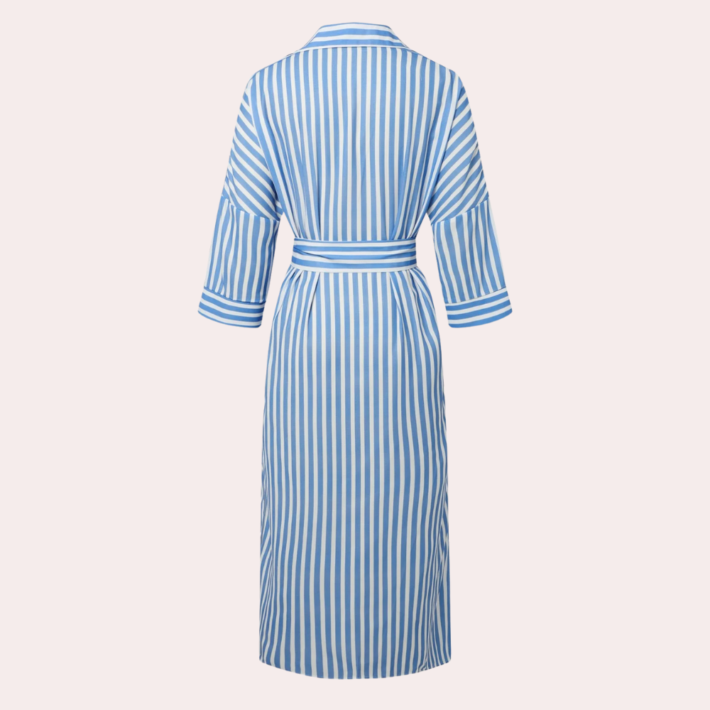 Noa | Relaxed Striped Shirt Midi Dress