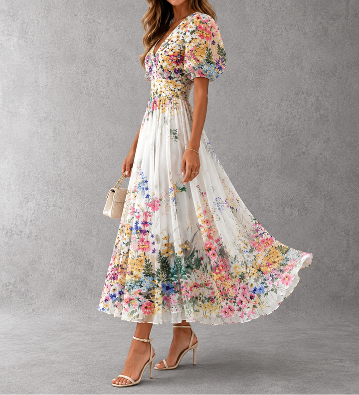 Rosalinda | Short Sleeve Maxi Dress