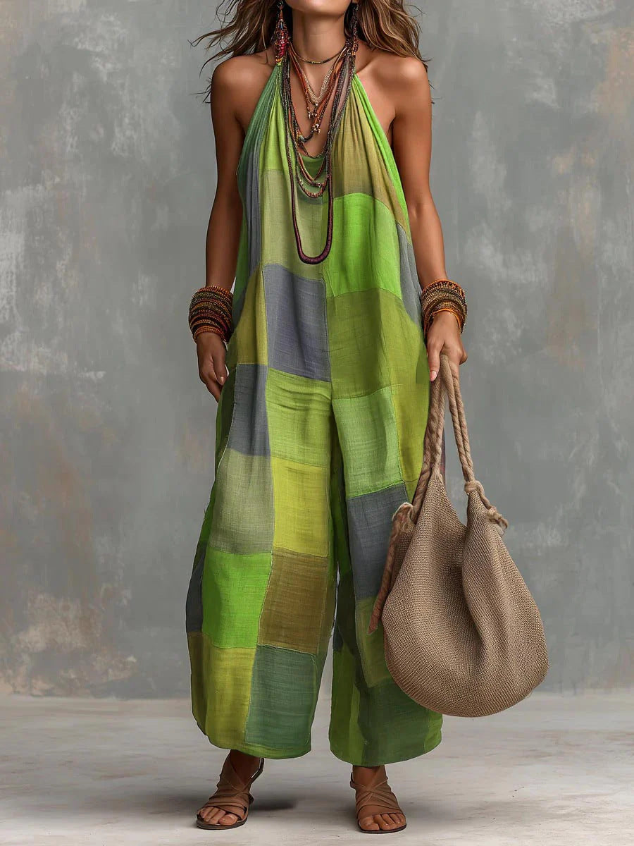 Boho Patchwork Jumpsuit™ – Freedom and Comfort in a One-of-a-Kind Artistic Style