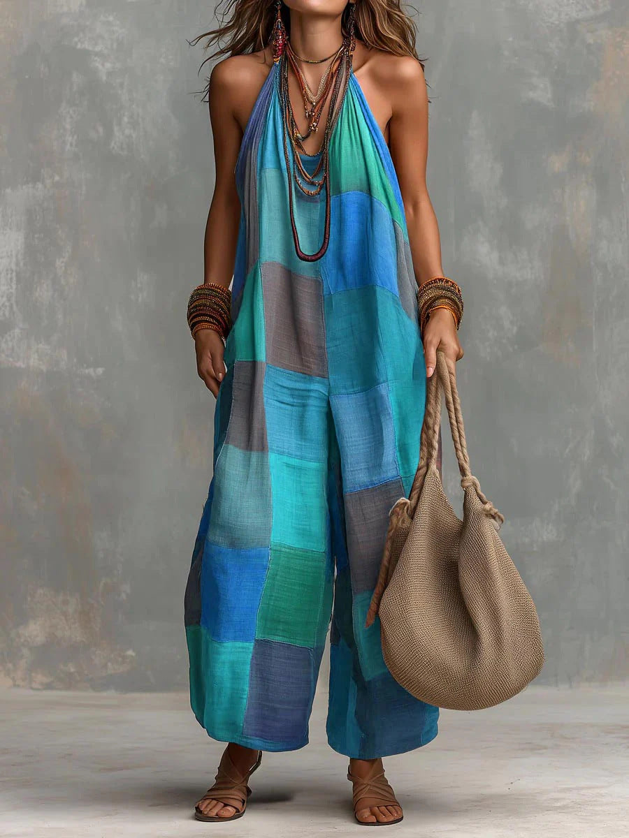Boho Patchwork Jumpsuit™ – Freedom and Comfort in a One-of-a-Kind Artistic Style