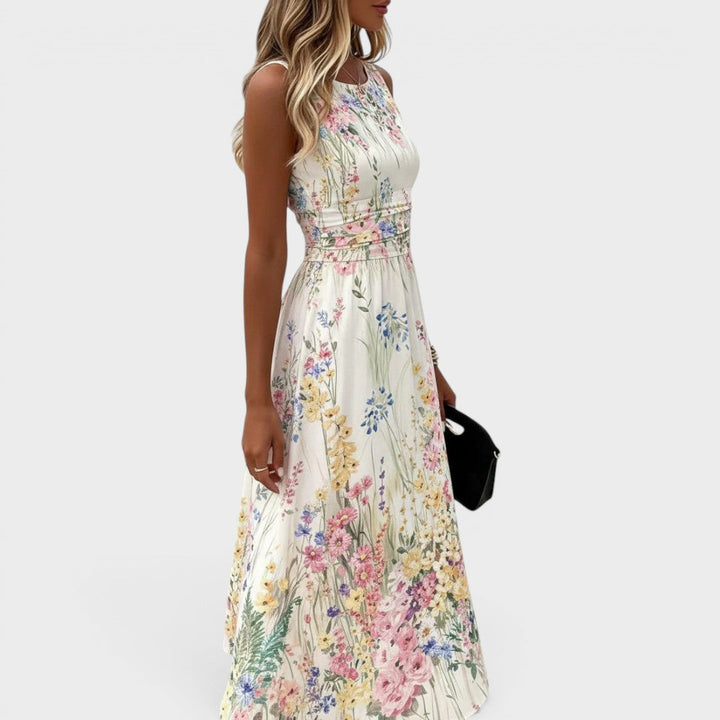Kimberly - Sleeveless Floral Midi Dress