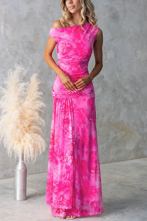 Diana | Elegant Printed Maxi Dress